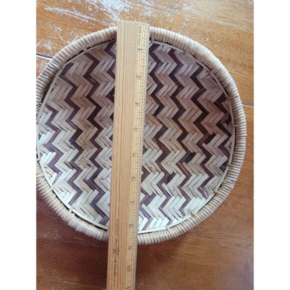 Woven African Boho wall Hanging Basket Chevron Style - Picture 7 of 7